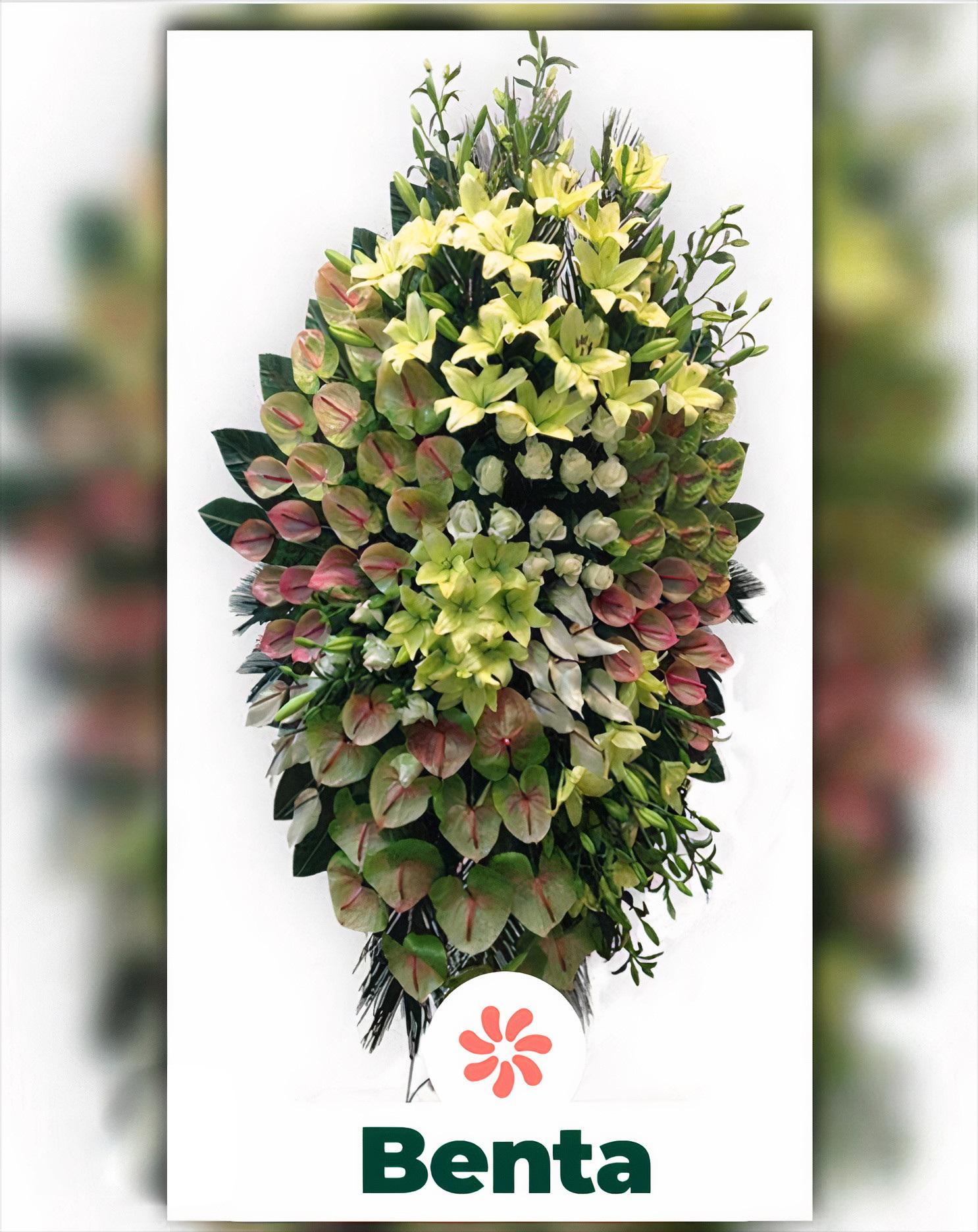 تاج گل تبریک یک طبقه