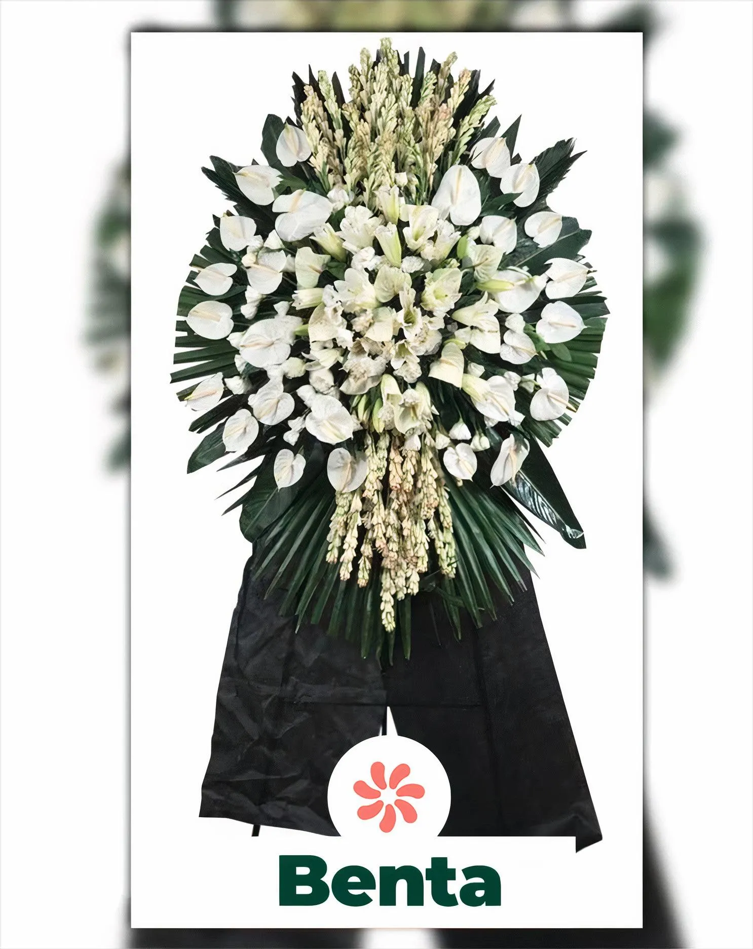 تاج گل تسلیت یک طبقه