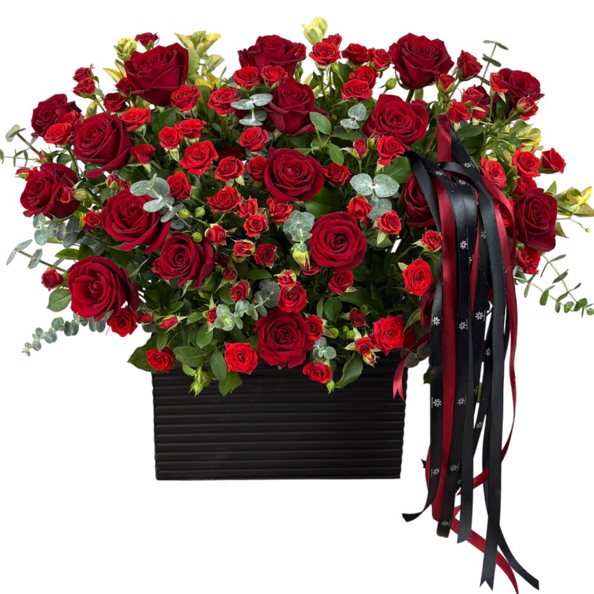باکس گل رز قرمز